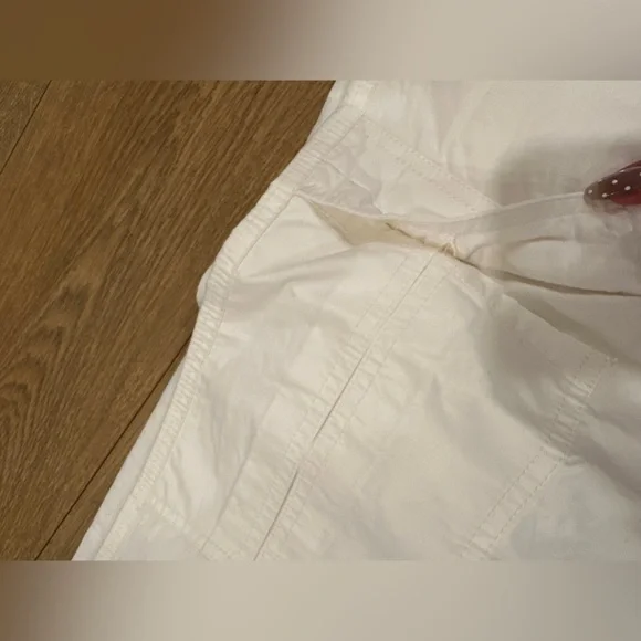 Free People White Wide-Leg Cargo Pants - Picture 14 of 15